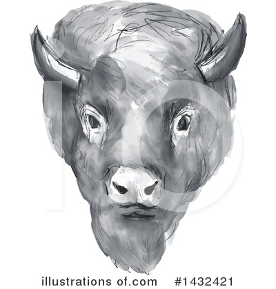 Royalty-Free (RF) Bison Clipart Illustration by patrimonio - Stock Sample #1432421