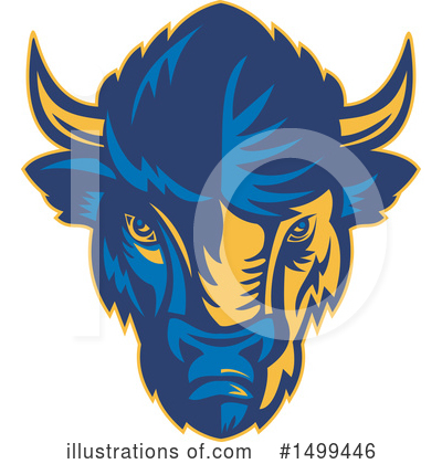 Royalty-Free (RF) Bison Clipart Illustration by patrimonio - Stock Sample #1499446