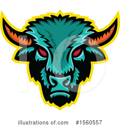 Royalty-Free (RF) Bison Clipart Illustration by patrimonio - Stock Sample #1560557