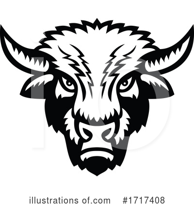 Royalty-Free (RF) Bison Clipart Illustration by patrimonio - Stock Sample #1717408