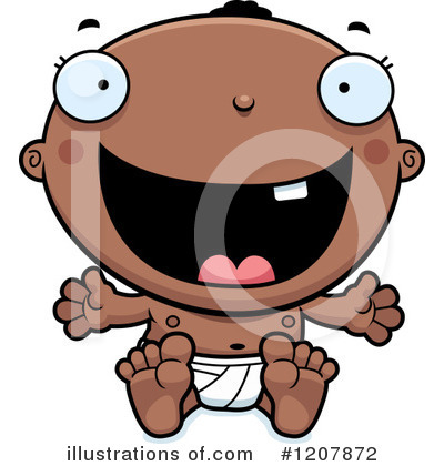 Royalty-Free (RF) Black Baby Clipart Illustration by Cory Thoman - Stock Sample #1207872