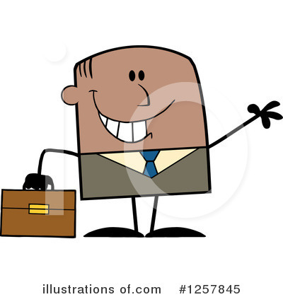 Black Businessman Clipart #1257845 by Hit Toon
