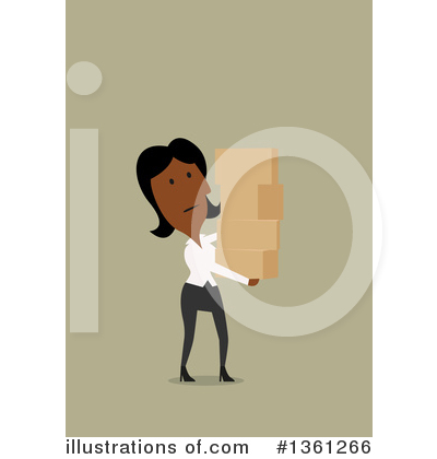 Black Business Woman Clipart #1361266 by Vector Tradition SM