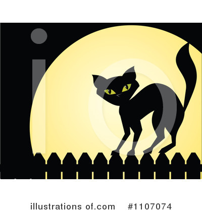 Royalty-Free (RF) Black Cat Clipart Illustration by Amanda Kate - Stock Sample #1107074