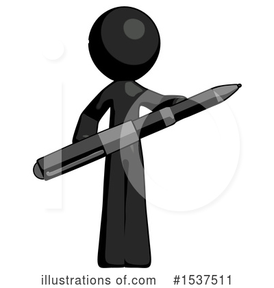 Royalty-Free (RF) Black Design Mascot Clipart Illustration by Leo Blanchette - Stock Sample #1537511