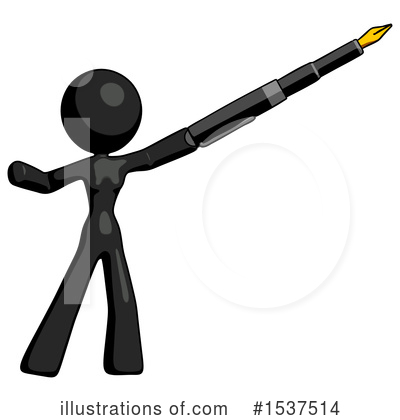 Royalty-Free (RF) Black Design Mascot Clipart Illustration by Leo Blanchette - Stock Sample #1537514