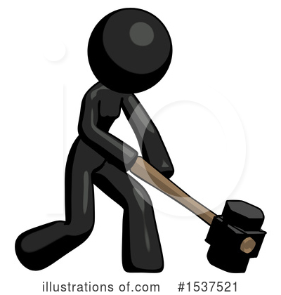 Royalty-Free (RF) Black Design Mascot Clipart Illustration by Leo Blanchette - Stock Sample #1537521
