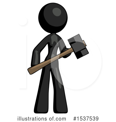 Royalty-Free (RF) Black Design Mascot Clipart Illustration by Leo Blanchette - Stock Sample #1537539