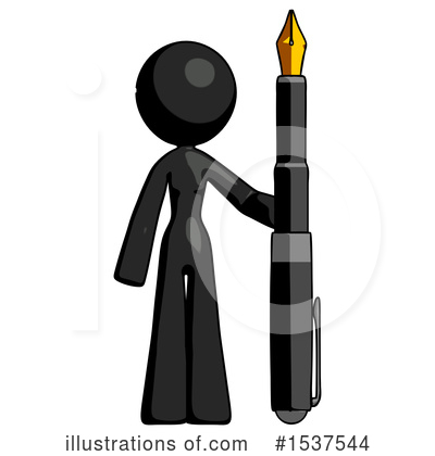 Royalty-Free (RF) Black Design Mascot Clipart Illustration by Leo Blanchette - Stock Sample #1537544