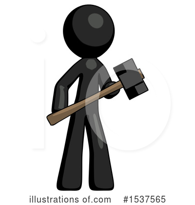 Royalty-Free (RF) Black Design Mascot Clipart Illustration by Leo Blanchette - Stock Sample #1537565