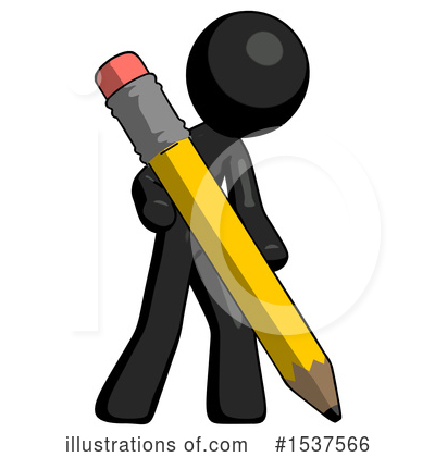 Royalty-Free (RF) Black Design Mascot Clipart Illustration by Leo Blanchette - Stock Sample #1537566