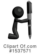 Black Design Mascot Clipart #1537571 by Leo Blanchette
