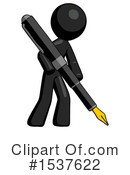 Black Design Mascot Clipart #1537622 by Leo Blanchette