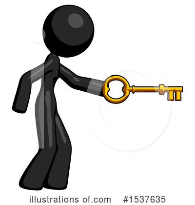 Royalty-Free (RF) Black Design Mascot Clipart Illustration by Leo Blanchette - Stock Sample #1537635