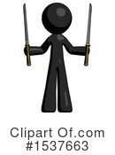 Black Design Mascot Clipart #1537663 by Leo Blanchette