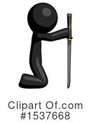 Black Design Mascot Clipart #1537668 by Leo Blanchette