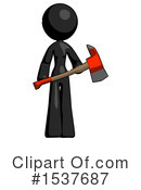 Black Design Mascot Clipart #1537687 by Leo Blanchette