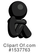 Black Design Mascot Clipart #1537763 by Leo Blanchette