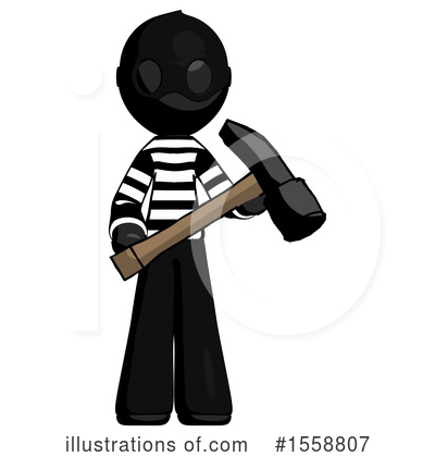 Royalty-Free (RF) Black Design Mascot Clipart Illustration by Leo Blanchette - Stock Sample #1558807