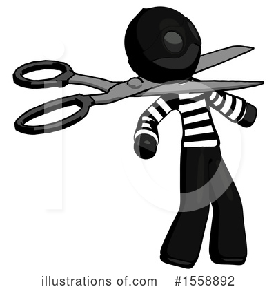Royalty-Free (RF) Black Design Mascot Clipart Illustration by Leo Blanchette - Stock Sample #1558892