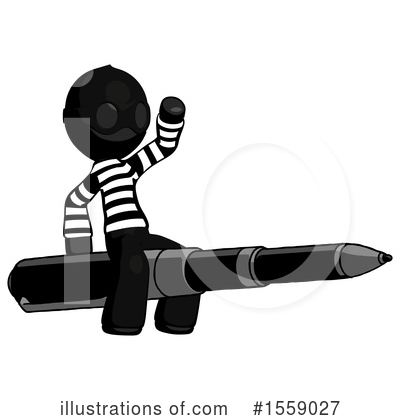 Royalty-Free (RF) Black Design Mascot Clipart Illustration by Leo Blanchette - Stock Sample #1559027