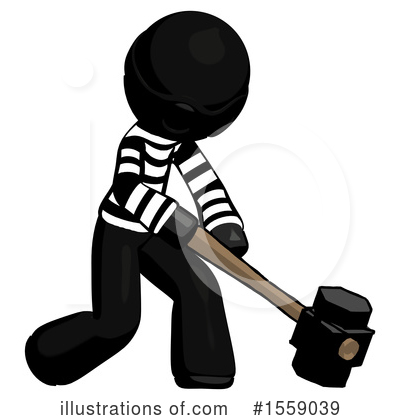 Royalty-Free (RF) Black Design Mascot Clipart Illustration by Leo Blanchette - Stock Sample #1559039