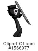 Black Design Mascot Clipart #1566977 by Leo Blanchette