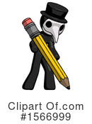 Black Design Mascot Clipart #1566999 by Leo Blanchette