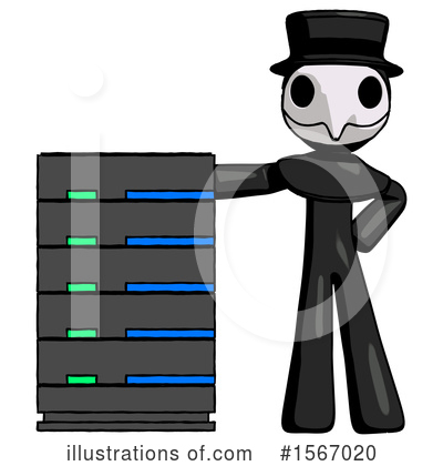 Royalty-Free (RF) Black Design Mascot Clipart Illustration by Leo Blanchette - Stock Sample #1567020