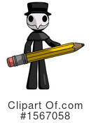 Black Design Mascot Clipart #1567058 by Leo Blanchette