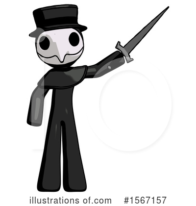 Royalty-Free (RF) Black Design Mascot Clipart Illustration by Leo Blanchette - Stock Sample #1567157