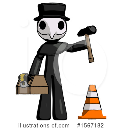 Royalty-Free (RF) Black Design Mascot Clipart Illustration by Leo Blanchette - Stock Sample #1567182