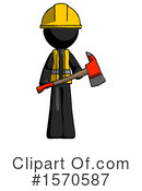Black Design Mascot Clipart #1570587 by Leo Blanchette