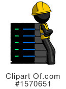 Black Design Mascot Clipart #1570651 by Leo Blanchette