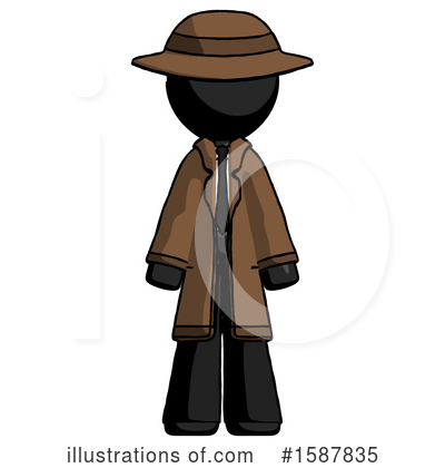 Black Design Mascot Clipart #1587835 by Leo Blanchette