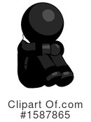 Black Design Mascot Clipart #1587865 by Leo Blanchette
