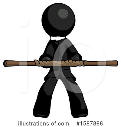 Royalty-Free (RF) Black Design Mascot Clipart Illustration by Leo Blanchette - Stock Sample #1587866
