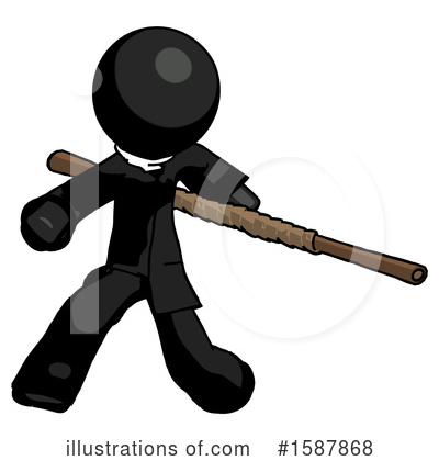 Royalty-Free (RF) Black Design Mascot Clipart Illustration by Leo Blanchette - Stock Sample #1587868