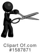 Black Design Mascot Clipart #1587871 by Leo Blanchette