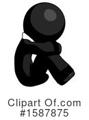 Black Design Mascot Clipart #1587875 by Leo Blanchette