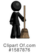 Black Design Mascot Clipart #1587876 by Leo Blanchette