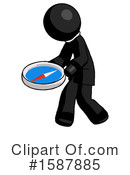 Black Design Mascot Clipart #1587885 by Leo Blanchette