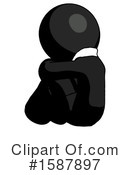 Black Design Mascot Clipart #1587897 by Leo Blanchette