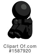 Black Design Mascot Clipart #1587920 by Leo Blanchette