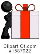 Black Design Mascot Clipart #1587922 by Leo Blanchette
