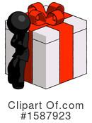 Black Design Mascot Clipart #1587923 by Leo Blanchette
