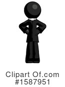 Black Design Mascot Clipart #1587951 by Leo Blanchette