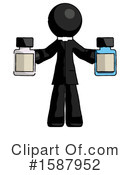 Black Design Mascot Clipart #1587952 by Leo Blanchette