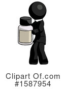 Black Design Mascot Clipart #1587954 by Leo Blanchette