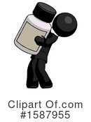 Black Design Mascot Clipart #1587955 by Leo Blanchette